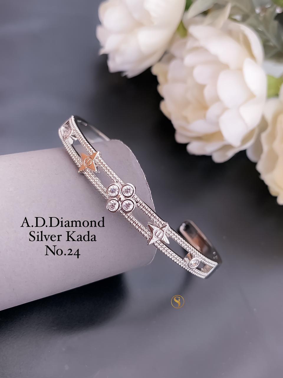 22 Designer AD Diamond Fancy Bracelets Wholesale Shop In Surat